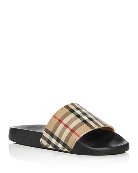 burberry love slides womens|Burberry flip flops for women.